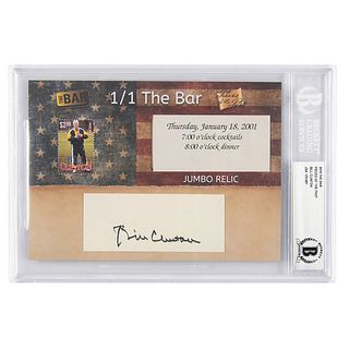 Bill Clinton Signature - Pieces of the Past Relic Card