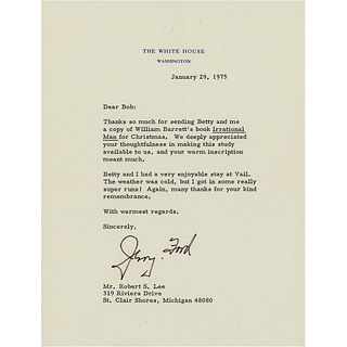 Gerald Ford Typed Letter Signed as President (1975)