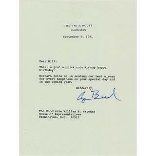 George Bush Typed Letter Signed as President (1991)