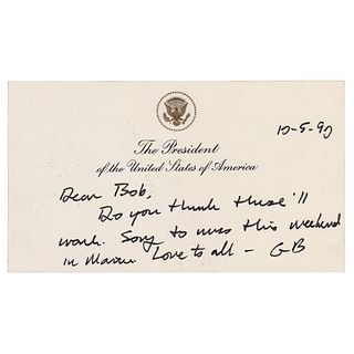 George Bush Autograph Letter Signed as President (1990)