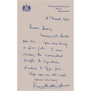 Mountbatten of Burma Autograph Letter Signed (1967)