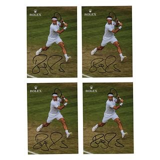 Roger Federer (4) Signed Promo Cards