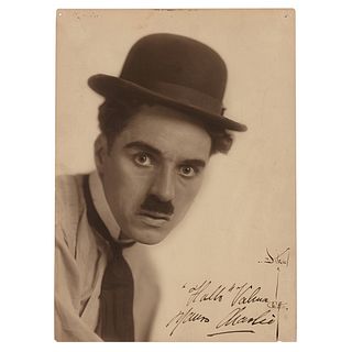 Charlie Chaplin Signed Photograph as The Tramp