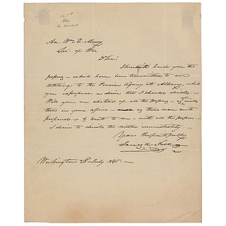 James K. Polk Autograph Letter Signed as President to Secretary of War William Marcy (1845)