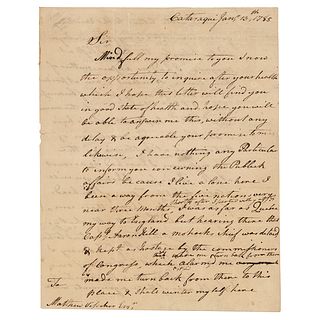 Joseph Brant Autograph Letter Signed on Treaty and Hostage