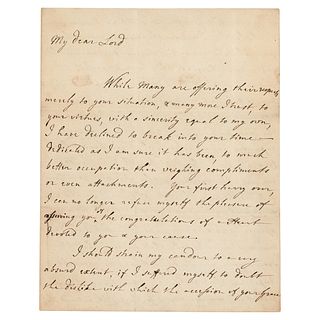 John Burgoyne Autograph Letter Signed (1783)