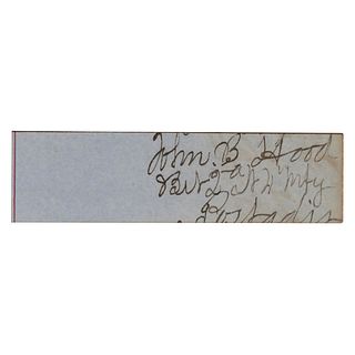 John Bell Hood Signature