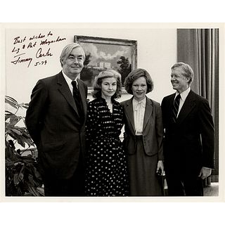 Jimmy Carter Signed Photograph as President to Pat Moynihan