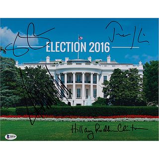 Donald Trump and Hillary Clinton Signed Photograph