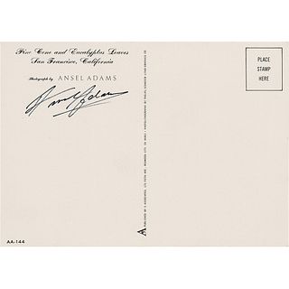 Ansel Adams Signed Postcard
