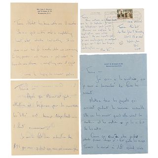 Jacqueline Kennedy Collection of Handwritten Letters and Meal Plans (1958)