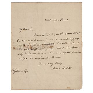 Daniel Webster Autograph Letter Signed