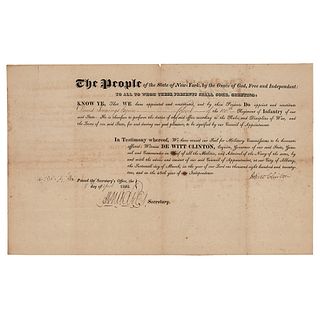 DeWitt Clinton Document Signed (1822)