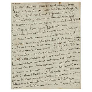 Marquis de Sade Autograph Letter Signed on Napoleon