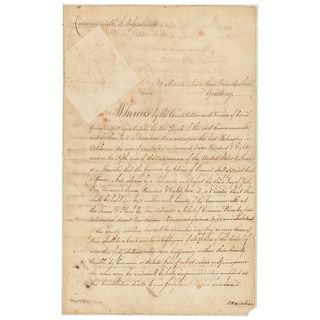 John Hancock Document Signed (1783)