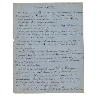 Alexandre Dumas, pere Handwritten Manuscript