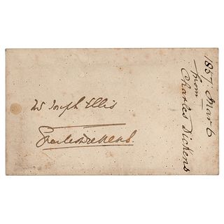 Charles Dickens Signed Mailing Envelope (1857)