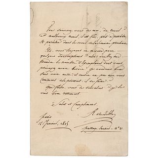 Claude Joseph Rouget de Lisle Autograph Letter Signed