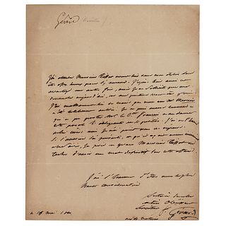 Francois Gerard Autograph Letter Signed