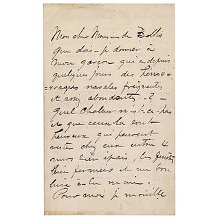 Alfred Sisley Autograph Letter Signed