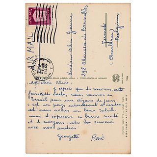 Rene Magritte Signed Postcard