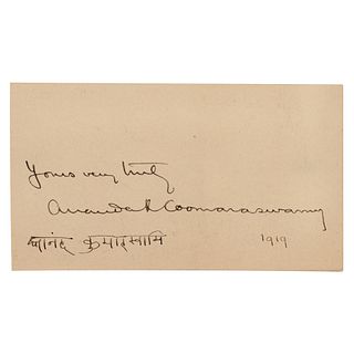 Ananda Coomaraswamy Signature