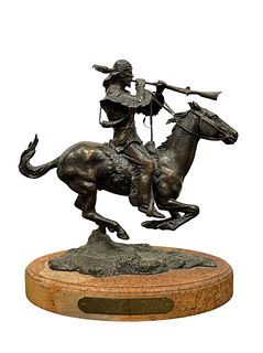 After REMINGTON "Buffalo Hunter" Bronze Sculpture by Ronadró