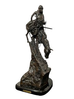After FREDERIC REMINGTON "Mountain Man" Bronze Sculpture