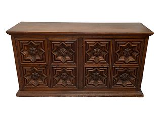 Spanish Colonial Style ARTES DE MEXICO Carved Wood Sideboard 