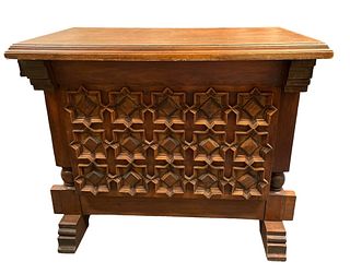 Spanish Colonial Style ARTES DE MEXICO Carved Wood Bar 