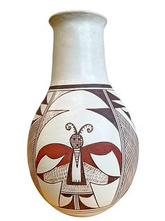 LORETTA NAVASIE "Frog Woman" Hopi Pottery Vase