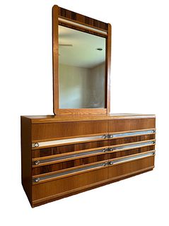Danish Modern Mid Century Dresser W/ Mirror