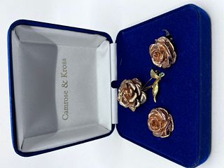 Camrose and Kross Costume brooch and earrings