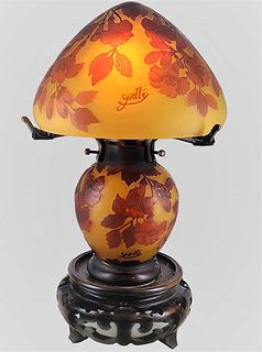 French Art Nouveau Lamp By Emile Galle