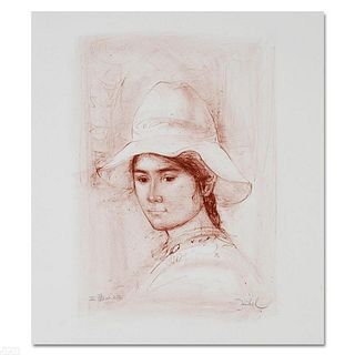 Magda Limited Edition Lithograph by Edna Hibel (1917-2014), Numbered and Hand Signed with Certificate of Authenticity.