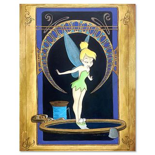 Tricia Buchanan-Benson, "Tink's Reflection" Limited Edition on Canvas from Disney Fine Art, Numbered and Hand Signed with Letter of Authenticity
