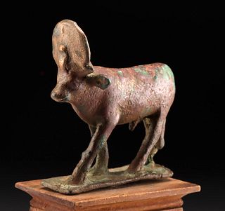 Romano-Egyptian Leaded Copper Apis Bull Statue