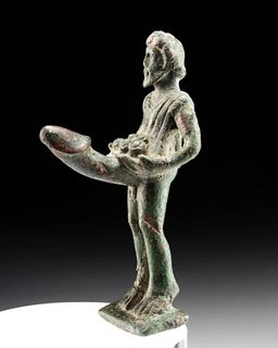 Roman Bronze Nude Figure of Priapus