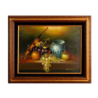 Parkay, Still Life Oil Painting on Canvas, Signed