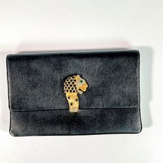 Rosenfeld Leather Clutch with Lion Head