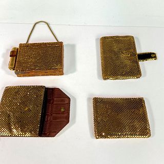 4pc Vintage Gilded Mesh Metallic Mesh Wallets