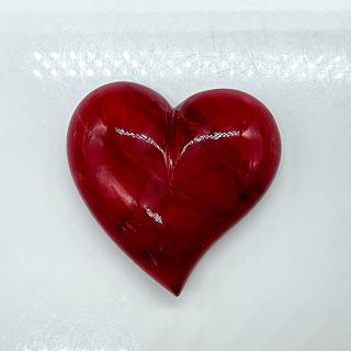 Ducceschi Red Alabaster Heart Paperweight