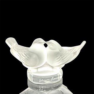 Lalique Crystal Mini Double Sparrow Paperweight