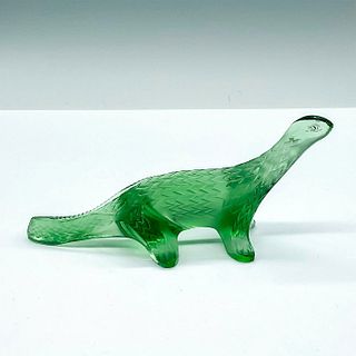 Lalique Crystal Green Lizard Figurine