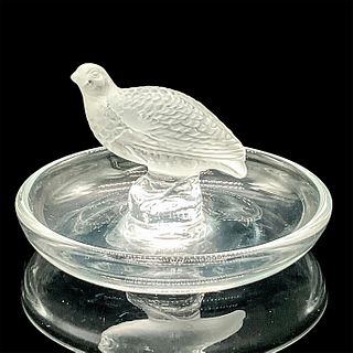 Lalique Crystal Bird Ring Tray, Perdrix