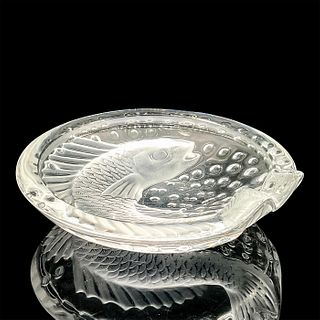 Lalique Crystal Fish Ashtray, Koi Concarneau