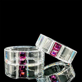 Fuchsia 276684 Pair - Swarovski Crystal Napkin Rings
