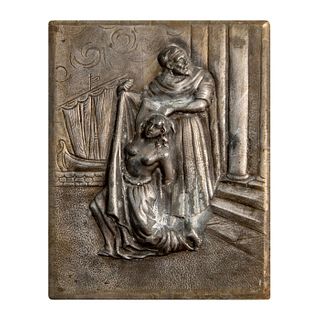 Greek Slave Woman at Auction, Relief Wall Sculpture