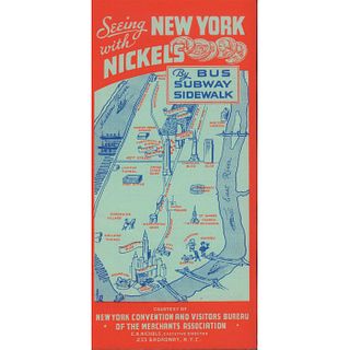 Vintage Brochure, New York by Bus, Subway and Sidewalk