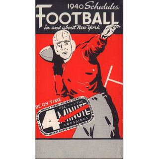 Vintage Football Schedule in and about New York